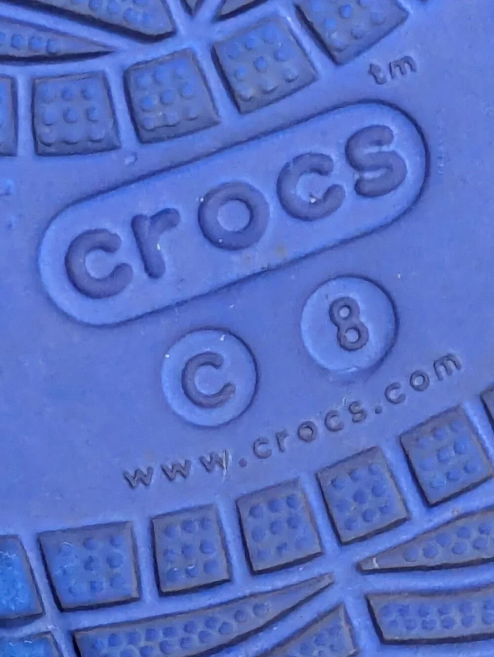 Crocs Kids Bump It Clog Blue White Water Summer Slip On Boy Girl Toddler Size 8c